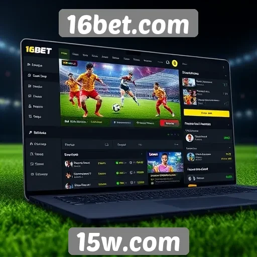 Análise da interface do usuário no 16bet.com