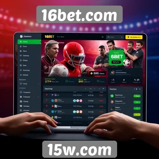 Interface do usuário no site 16bet.com